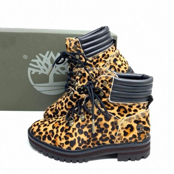 Timberland WOMEN Size TB 0A2GCR V24 LONDON SQUARE MID Boots Leather Brown HIKER - Picture 5 of 11